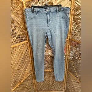 Hollister Blue Mid Rise Skinny Jean Legging